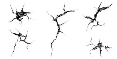 Intricate patterns of cracks reveal nature's art in a forgotten structure during twilight hours vector