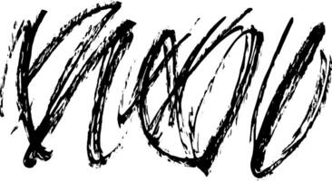 A dynamic and expressive abstract artwork featuring bold, black brush strokes on a white background. The strokes create a sense of movement and energy, ideal for modern design. vector
