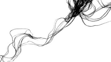 An abstract illustration featuring flowing black lines on a white background, creating a sense of movement and fluidity. vector