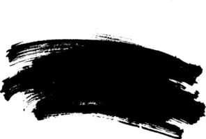 A bold black brush stroke on a white background, creating a striking contrast. The texture is rough and expressive, suitable for artistic designs or backgrounds. vector