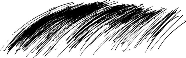 A dynamic, abstract brush stroke in black, showcasing a series of overlapping lines that create a sense of movement and texture. vector