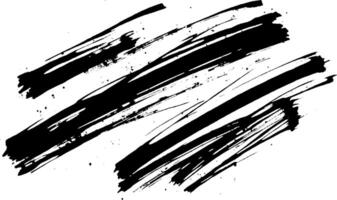 A collection of bold, black brush strokes on a white background, showcasing dynamic lines and textures. Ideal for artistic designs or backgrounds. vector