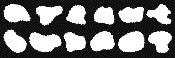 Set of white edge paper. Torn shapes of square and frames. transparent background as a .. Jagged forms kit vector