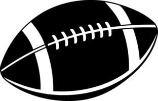 black and white american football or rugby ball without background vector