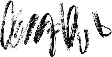 A collection of dynamic, abstract black brush strokes on a white background, showcasing various curves and lines that create a sense of movement and artistic expression. vector