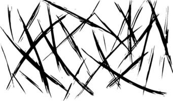 An abstract design featuring chaotic, jagged black lines crossing over a white background, creating a sense of movement and tension. vector