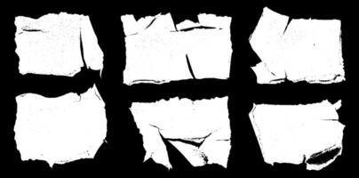 Torn paper pieces arranged in an artistic composition showcasing texture and contrast against a dark background vector