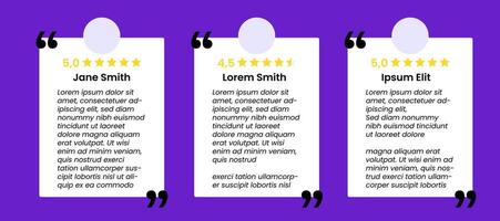Social Media Feedback Box Set. Template with Speech Bubbles, Quotation Marks, and Text Frames. Creative Banner Design for Testimonials, Comments, and Dialogue Layouts. vector