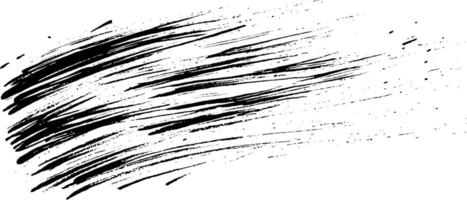 A dynamic black brush stroke with varying thickness, creating an artistic and expressive effect. Ideal for backgrounds or design elements. vector
