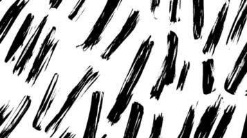 A pattern of bold black brush strokes on a white background, creating a dynamic and artistic texture. vector