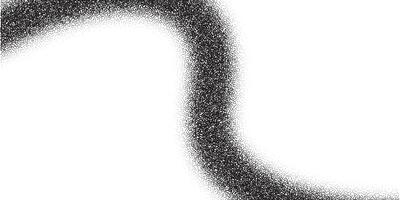 Abstract wave pattern with grain, noise, and brushstroke effects. Black and white gradient background featuring splatter, dust, and spray paint elements. vector