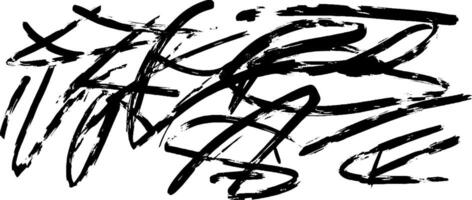 An abstract black ink brush stroke design with dynamic, flowing lines and curves, creating a sense of movement and energy. vector