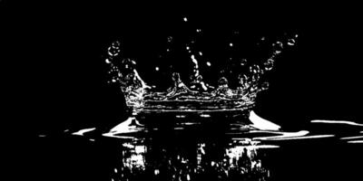 Crown-shaped splash of water gracefully rising against a dark backdrop creates a mesmerizing contrast and dynamic movement, capturing nature's beauty vector