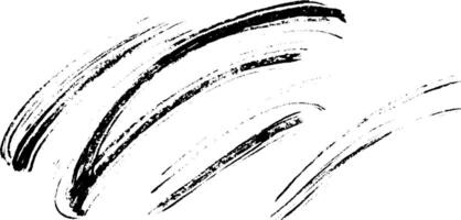 A collection of bold, textured black brush strokes on a white background, showcasing artistic flair and creativity. Ideal for design elements or backgrounds. vector