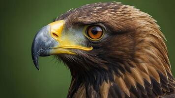 Captivating close-up of a magnificent Golden Eagle in natural habitat photo