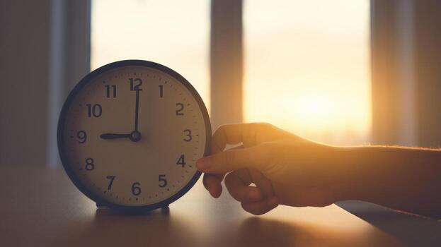 Setting the Clock Back, Adjusting Time for a Fresh Start in the Morning photo