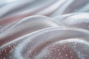 Soft veil with sparkling glitter creates luxurious and elegant background photo
