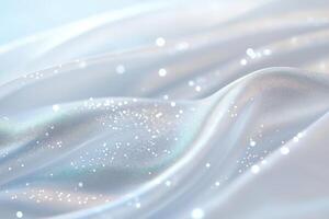 Light blue veil with sparkling glitter creates luxurious and elegant background photo