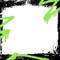 graffiti spray frame with acid and punk influences. Black and white grungy design featuring torn paper, rough paint strokes, and abstract textures. vector