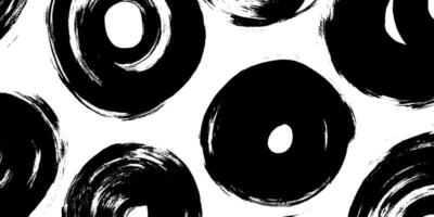 Abstract Black Circle Pattern on White Background vector