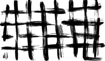 A bold, abstract design featuring black brush strokes arranged in a grid pattern. The strokes create a dynamic and textured visual effect, suitable for artistic or modern backgrounds. vector