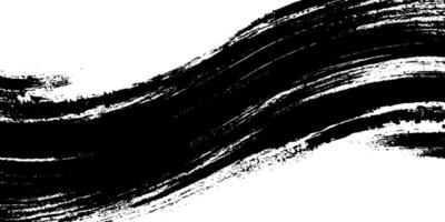 Dynamic Black Brush Stroke on White Background vector