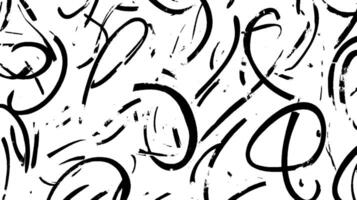 A dynamic abstract pattern featuring bold black brush strokes on a white background, creating a sense of movement and energy. vector