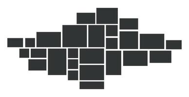Template. composition collage template for photos. design and grid for photos. Simple trendy geometric design on a white background. vector
