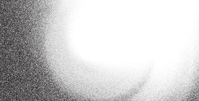 Abstract noise and grain pattern with spray, glitter, and stipple effects. Black and white geometric design with halftone and gradient fade. Vintage grunge texture. vector