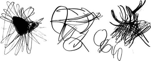 Abstract Ink Scribbles and Lines vector