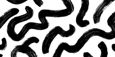 Dynamic Black Brush Stroke Pattern vector