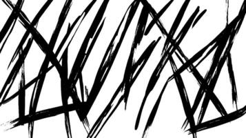 An abstract black and white pattern featuring bold, dynamic brush strokes creating a chaotic yet artistic design. vector