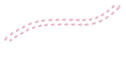 Bunny footprints tracing a whimsical path through the soft earth in a peaceful meadow during a sunny afternoon vector