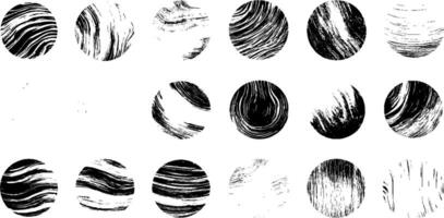 Abstract Black and White Circular Patterns vector