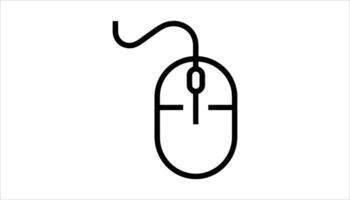 Computer Mouse Icon Line. vector