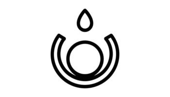 Water Drop and Circle Icon for Clean Water Symbol vector