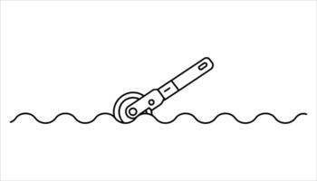 Line Cutter Tool Icon. vector