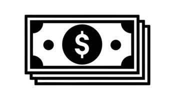 Dollar Bill Stack with Symbol. vector
