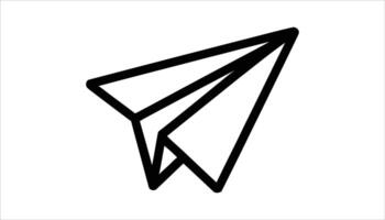 Paper Airplane Icon Symbol for Flight, Travel, and Communication. vector