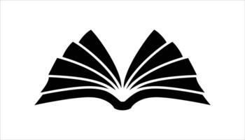 Open Book Icon with Fanned Pages Design vector