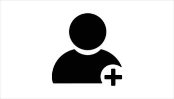User Profile with Plus Icon for Add New User or Registration vector