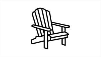 Adirondack Chair Icon. vector