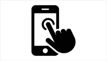 Mobile App Click Icon Illustration vector