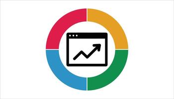 Business Growth Strategy with Data Analytics vector