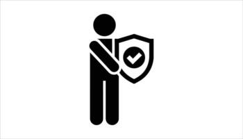 Security Protection Shield with Checkmark Symbol vector
