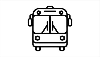 Front View of Bus Icon. vector