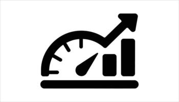 Business Growth and Success Chart with Speedometer vector