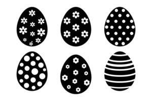 Decorative Easter Eggs with Floral Patterns and Stripes vector