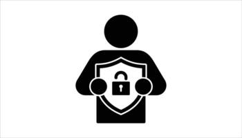Cybersecurity Protection Shield Icon vector
