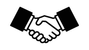 Handshake Icon Symbol for Partnership and Agreement vector